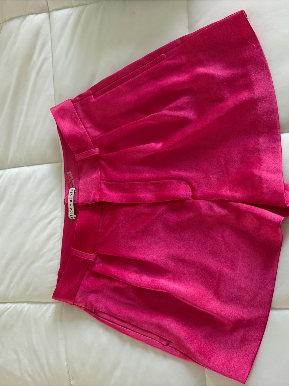 Alice + Olivia Hot Pink Tailored Bermuda Shorts